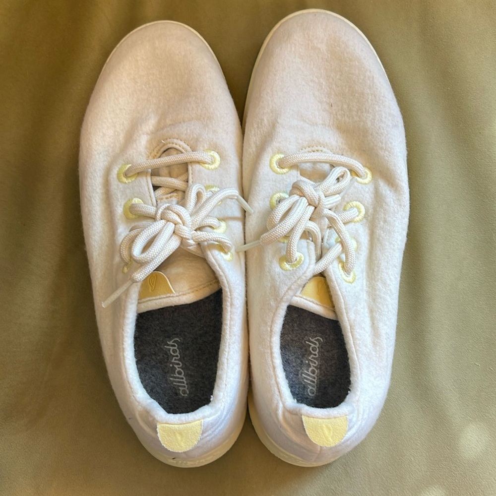Allbirds yellow wool sneakers